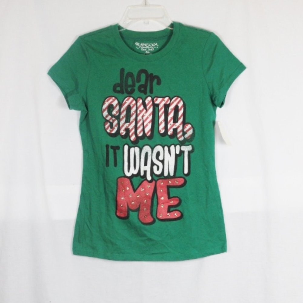 Ransom Green Women's Short Sleeve Christmas T Shirt Size XL 034W